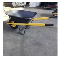 Brouette en acier TIANHAIDA 200kg avec poignée carrée WB6001 robuste Durable renforcer la brouette de roue en béton industriel - Product Image 5