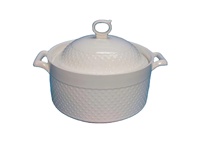 En gros, récipients de stockage alimentaire blancs pour cuisine, organisateurs de cuisine, ensemble de cuisine pour réceptions, pot à soupe en céramique ronde en porcelaine