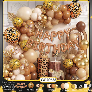 Kit de arco de globos con estampado de leopardo para cumpleaños, guirnalda de globos para decoración de pared, 72 piezas, mezcla de globos de látex y metalizados, con descuento por volumen - Product Image 2
