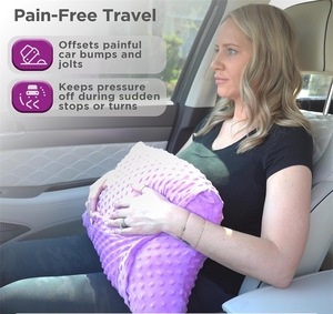 Almohada de recuperación para histerectomía y cesárea con 2 bolsillos para abdominoplastia - Product Image 3