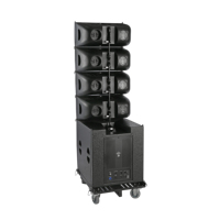 CVR Audio Enceintes Line Array Amplifiées 8 Pouces 400W/1600W Système Son Surround Portable