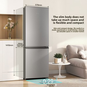 Réfrigérateur compact Haier Leader 180L à double porte, à économie d'énergie, à dégivrage automatique, en métal, pour dortoirs et usage domestique, remplacement officiel - Product Image 3