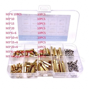 Juego de 120 Postes Hexagonales de Cobre M3 de Una y Dos Pasadas con Tornillos y Tuercas en Caja - Product Image 3