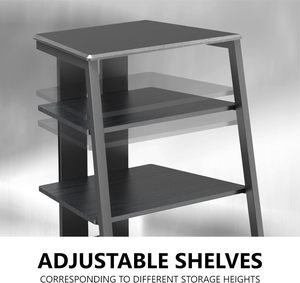 Turntable Audio Video Furniture Maximum Load Capacity 50 kg Solid Structure 4 Shelves HiFi Cabinet Wood Steel <strong>CD</strong> Player <strong>Stand</strong> - Product Image 2