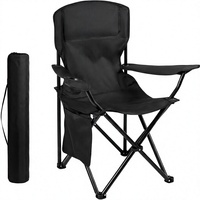 Chaise de camping pliable légère et portable avec porte-gobelet et poche latérale en tissu Oxford, capacité 120 kg, idéale pour la pêche et les pique-niques en extérieur