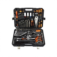 Juego de Herramientas de Reparación de Automóviles de Acero al Cromo-Vanadio de 142+2 Piezas con Llaves de Tubo de 72 Dientes para Mantenimiento de Automóviles y Uso Doméstico