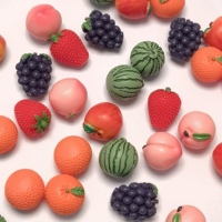 Fruit Charme Schattige Mini 3D Fruit Gemengde Charms Hars Cabochon Kawaii Simulatie Fruit DIY Scrapbooking Accessoires