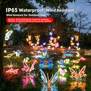 Luci da giardino a forma di <span class=keywords><strong>farfalla</strong></span>, impermeabili per esterni, illuminazione per creare atmosfera in cortile, luci per prato. - Product Image 5