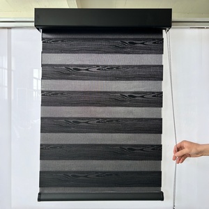 Pattern <strong>Printed</strong> Zebra <strong>Blinds</strong> Manual Bead Chain Day Night Window <strong>Roller</strong> Shades with Aluminum Cassette - Product Image 1