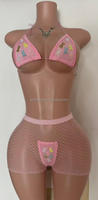 Vadulyer Source Factory Wholesale Popular Design 10 Color Can Pick Full Rhinestone Stripper Outfits