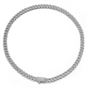 Selling alloy at a low price 8MM trendy simple and cool men and women's universal chain Cuban chain couple gift for date wearing