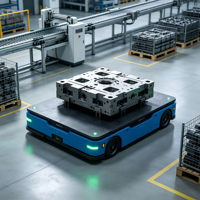 Robot AGV industriel à grande capacité de charge, véhicule à guidage automatique multidirectionnel, chariot de transport d'atelier sans conducteur à batterie au lithium
