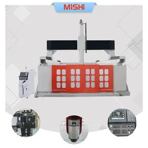 MISHI Affordable 5 Axis Cnc Router Moving Column Gantry Machining Center Woodworking Foam Engraving Machine For Making 3D Models