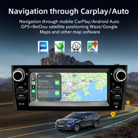 Radio con Pantalla Táctil de 6.86 Pulgadas para Automóvil Fiat Grande Punto Linea 2007-2012, Sistema de Navegación GPS, Reproductor Multimedia de DVD, Carplay, Android Auto