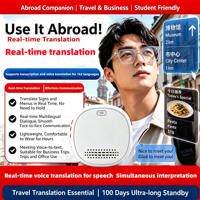 SHUNQI Nouveauté Mini Traducteur Vocal Intelligent IA ChatGPT 169 Langues Chinois Anglais Traduction en Temps Réel Rechargeable