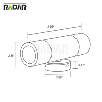 Perlengkapan kuningan Dinding atas bawah mewah modern lampu dinding luar ruangan untuk gerbang halaman luar ruangan