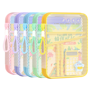 Huajie bán buôn bền lưới công suất lớn A4/A5 dây kéo túi tài liệu nhiều lớp chủ đề tập tin thư mục xử lý chất lượng nộp hồ sơ - Product Image 1