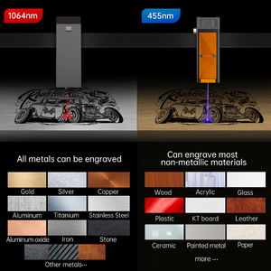 LYBGACNC incisore Laser incisione tutto il materiale doppio Laser teste Laser rosso e blu per metallo carta di vetro di plastica di taglio in pelle - Product Image 2