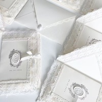 Fournisseur professionnel de cartes d'invitation de mariage, décoration en dentelle de luxe et dorure à chaud