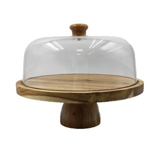 Tùy Chỉnh Thiết Kế Hiện Đại Vòng Gỗ Keo Thân Thiện Với Môi Khay Bánh Trái Cây Hiển Thị Giá Cho Món Tráng Miệng Hộ Gia Đình Bên Sử Dụng Nhà Hàng Sử Dụng - Product Image 5