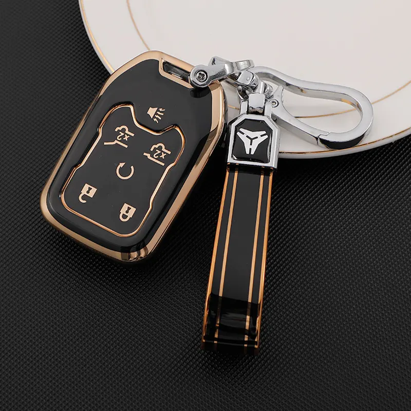 Free Sample TPU 5-Button Car Remote Key Case For Chevrolet GMC Suburban Tahoe Yukon Protect Full Cover Holder Pouch Accessories
