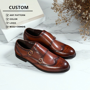Chaussures Richelieu pour Homme en Cuir Véritable Premium à Double Boucle pour Occasions Formelles - Product Image 1