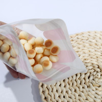 Sachet Doypack transparent en plastique mignon pour biscuits, pochette verticale pour l'emballage de snacks