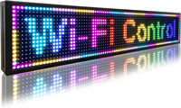 Letrero LED Programable con Mensaje Desplazable a Todo Color P10 RGB IP65 Pantalla LED de Matriz de Puntos para Exteriores, Señalización para Tiendas Minoristas
