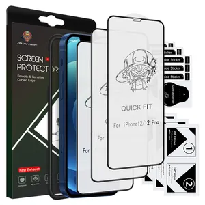 Protector de pantalla 9D para teléfono móvil, Protector de pantalla de vidrio templado para IPhone 6, 6s, 7Plus, xs, xr, xs max