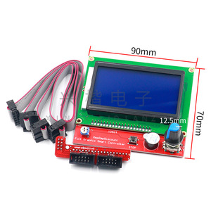 เครื่องพิมพ์ 3 มิติ สมาร์ทคอนโทรลเลอร์ 12864 จอแสดงผล LCD 90 มม. x 70 มม. แผงควบคุมกราฟิกแบบเต็มรูปแบบ - Product Image 1