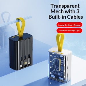 Banco de Energía Portátil Transparente Estilo Punk en Oferta, 20000 mAh, Carga Rápida de 15 W, Alta Capacidad, Impresión de Logotipo Personalizable - Product Image 2