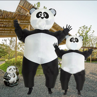 Costume gonflable de panda, personnage de dessin animé pour jeu de rôle familial d'Halloween