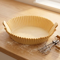 Papier sulfurisé pour friteuse à air chaud, résistant à l'huile, jetable, avec service d'emballage OEM