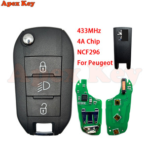 Clé de voiture télécommandée à 3 boutons, 433MHz, puce 4A, pour Citroën Peugeot Dispatch C3 C4 Cactus Berlingo HU83/VA2, lame non coupée - Product Image 4