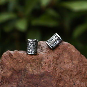 Souvenirs nordiques en acier inoxydable <span class=keywords><strong>Viking</strong></span> bijoux nordique corbeau <span class=keywords><strong>barbe</strong></span> <span class=keywords><strong>perle</strong></span> - Product Image 4