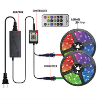 Dream Color 10m RGBIC LED Strip WS2812b Aplicación de teléfono Sincronización de música Efecto de iluminación direccionable Control de voz para píxeles LED Roomset