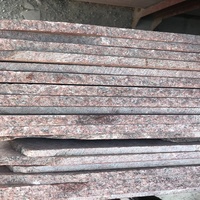 Dalles de granit rouge poli BOTON STONE en pierre naturelle, rubis d'Inde, pour comptoirs de cuisine et escaliers