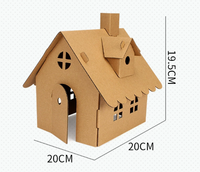 Kit de Manualidades para Colorear DAMAI, Casa de Juego de Papel 3D para Armar, Casa de Plástico para Pintar con Graffiti, Manualidades para Niños, Halloween