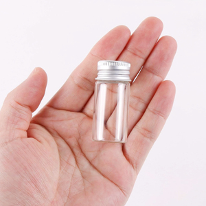 Mini tube à essai en verre 5ml 6ml 8ml 10ml 12ml 15ml 20ml 25ml 30ml Bouteille de stockage en verre transparent avec bouchon à vis en aluminium - Product Image 6