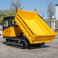 Camion benne chenillée Euro 5 CE EPA, transporteur de déchets sur chenilles 3 tonnes, benne chenillée pour travaux routiers en montagne avec cabine
