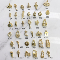 Breloque diamant en zircone cubique CZ, petit pavé papillon, serrure à clé papillon, en forme de cœur, pièces, CZ8109