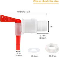 Robinet de remplissage en plastique pour fût, Robinet de remplissage de rechange pour fût de fermentation, pour la fabrication de vin et de bière maison