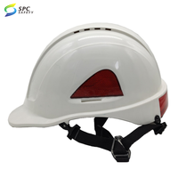 Casque de sécurité de travail HDPE blanc ventilé haute visibilité réfléchissant de nuit de haute qualité