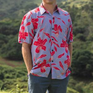 Manufacturer Custom Beach Luxury Printed Button Lapel <b>Shirt</b> OEM High Quality Linen <b>Hawaiian</b> <b>Shirt</b> - Product Image 1