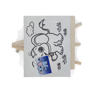 Bộ tranh vẽ vải bố cho bé 8 mẫu, kèm giá vẽ mini để bàn, kèm sơn cho bé vẽ tranh - Product Image 4