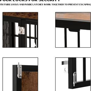 Sınır ötesi köpek kafesi kafes ev orta ölçekli köpek ile tuvalet Pet köpek evi hareketli tekerlekler ile Pet yuva - Product Image 2