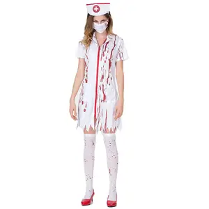 Costumes d'halloween Cosplay Rose sanglante Mary vêtements de démon blanc Zombie robe de fête Costumes d'halloween
