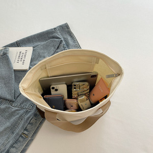 Sac fourre-tout en toile de coton épaisse personnalisé avec logo pour femmes, sac à bandoulière pour l'art, l'artisanat, les courses, les courses d'épicerie, réutilisable et durable - Product Image 2