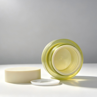 Pot en plastique AS givré, rond, vide, pour crème cosmétique, avec bouchon intérieur en PP, pour crème pour le visage, beurre corporel, 15g, 30g, 50g, 100g