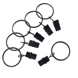 Curtain <b>Rings</b> Black Electrophoretic Coating Anti Rust Simple Design For Roman Rods And Curtain <b>Clips</b> 2.0x30mm - Product Image 1